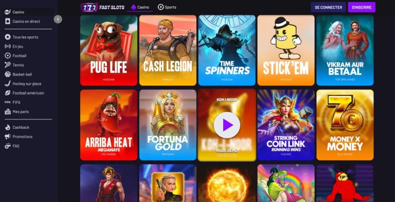 FastSlots Casino jeux