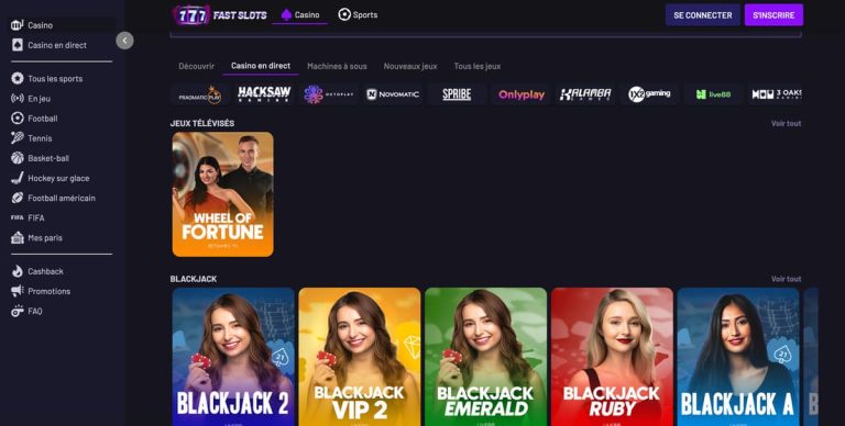 FastSlots Casino jeux live